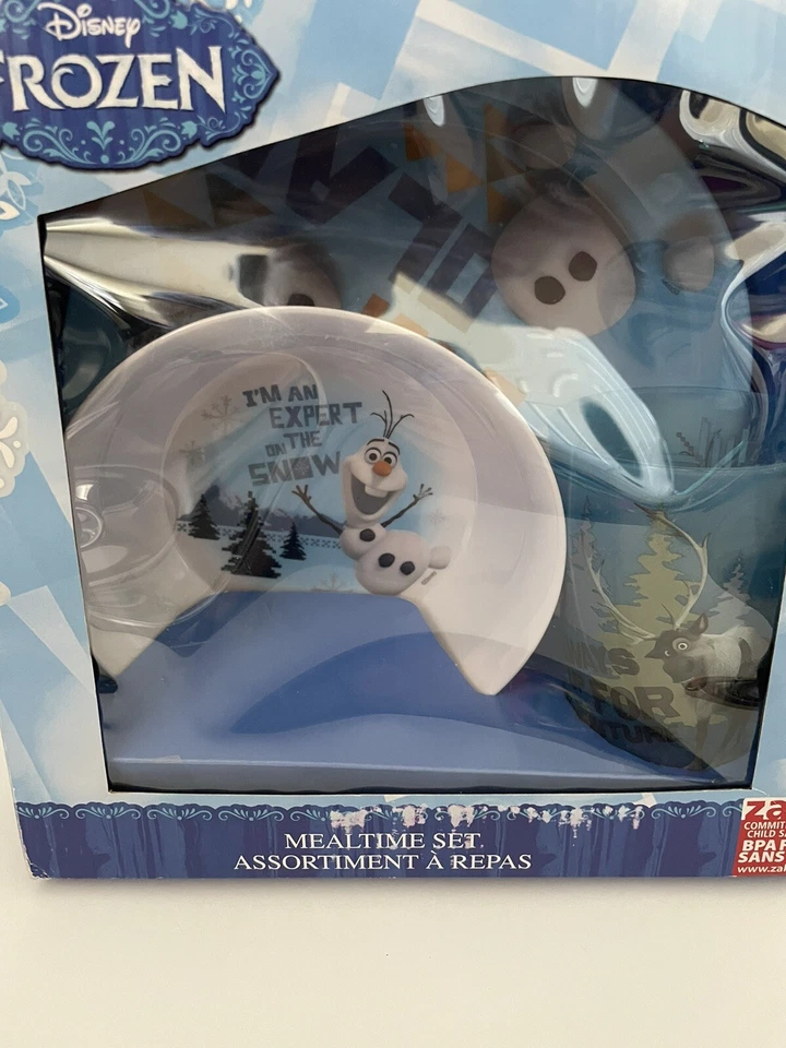 Zak Designs Disney Frozen Olaf Sven Mealtime Set Kids Dinnerware 3 Piece Set - Image 3 of 4
