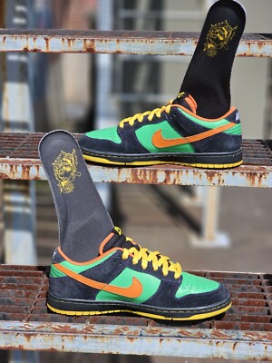Size 11 - Nike Dunk Premium SB Low Green Spark Hoop Orange Size 11 - Nike Dunk Premium SB Low Green Spark Hoop Orange