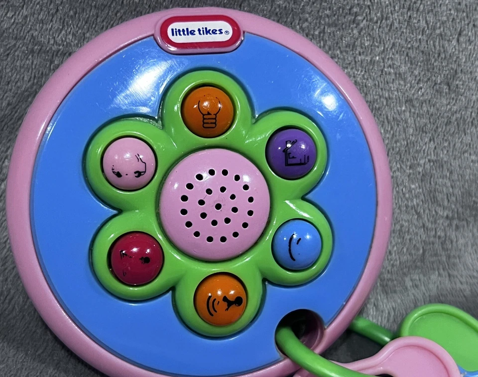 Llavero de colección Little Tikes juguete luz electrónica N sonidos niños pequeños llaves rosas Foto 2 de 4