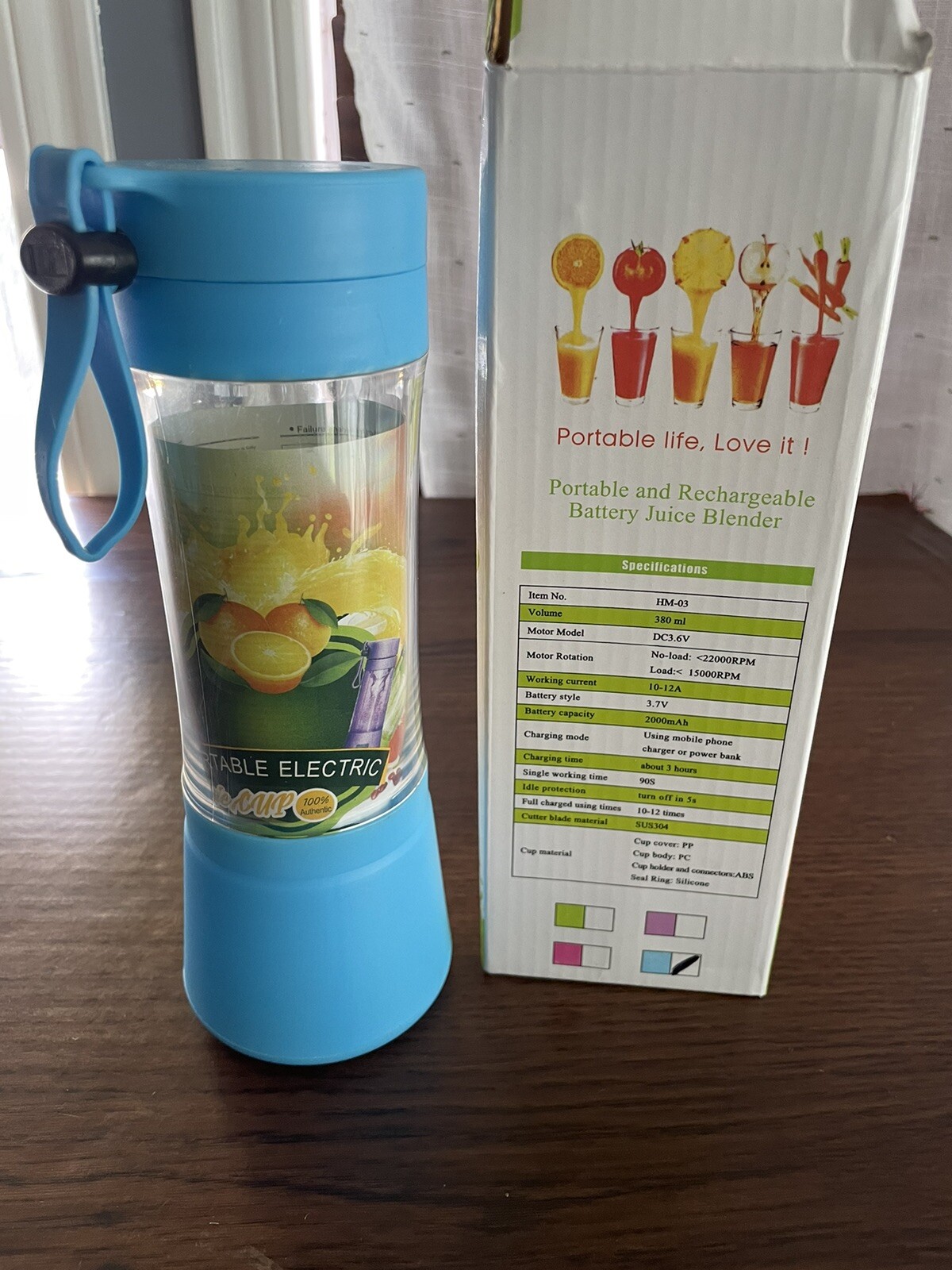Electric Mini Juicer Cup Mixer Portable USB Rechargeable Ble