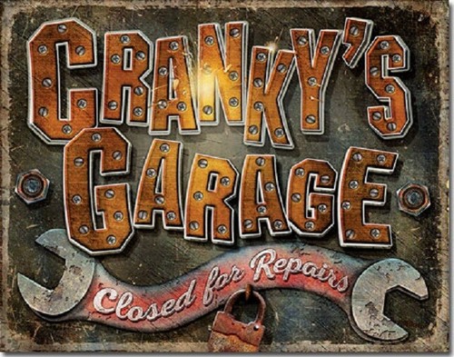 Cranky's Garage Humor Hot Rod Rat Rods Shop Muscle Car Wall Art Decor Metal  Sign | eBay