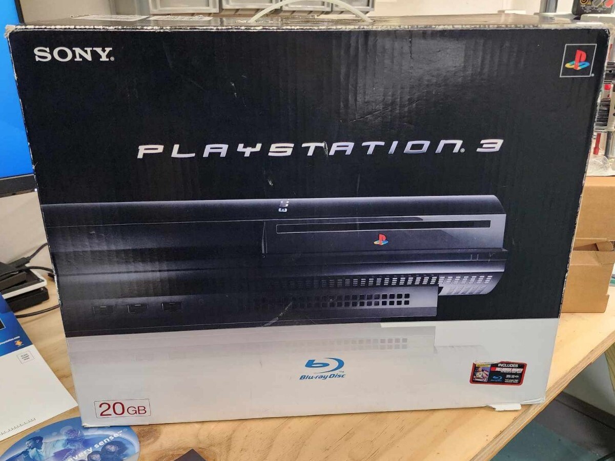 Sony PlayStation 3 FAT PS3 CECHB01 BACKWARDS COMPATIBLE 20 GB Black Console CIB 711719800101 eBay