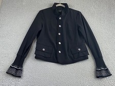 Vintage Marithe + Francois Girbaud Avant-garde Black Jacket Blazer Size 8 M Exc