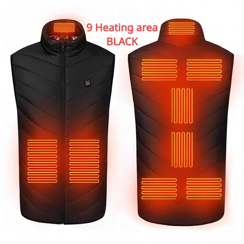 Electric Vest Heated Jacket USB Thermal Warm Heat Pad Winter Body Warmer Unisex - Picture 35 of 43