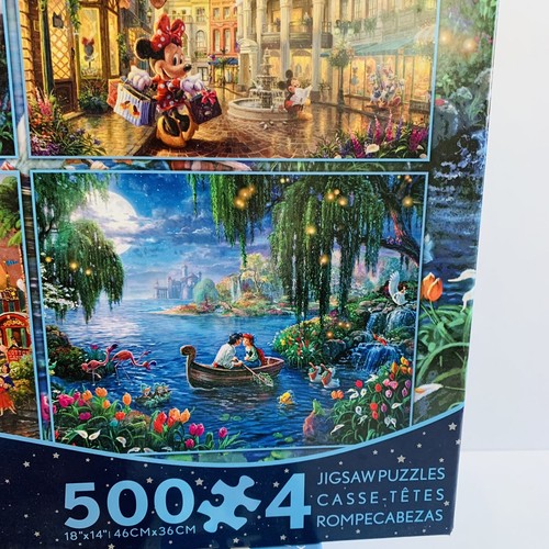 Thomas Kinkade 4-In-1 Disney And Holiday Movies Three And One Jigsaw Puzzles - Picture 6 of 18