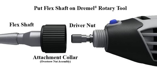 Dremel® Accessory: Adapter for the Right Angle Attachment on Dremel® Flex Shaft - Picture 7 of 17