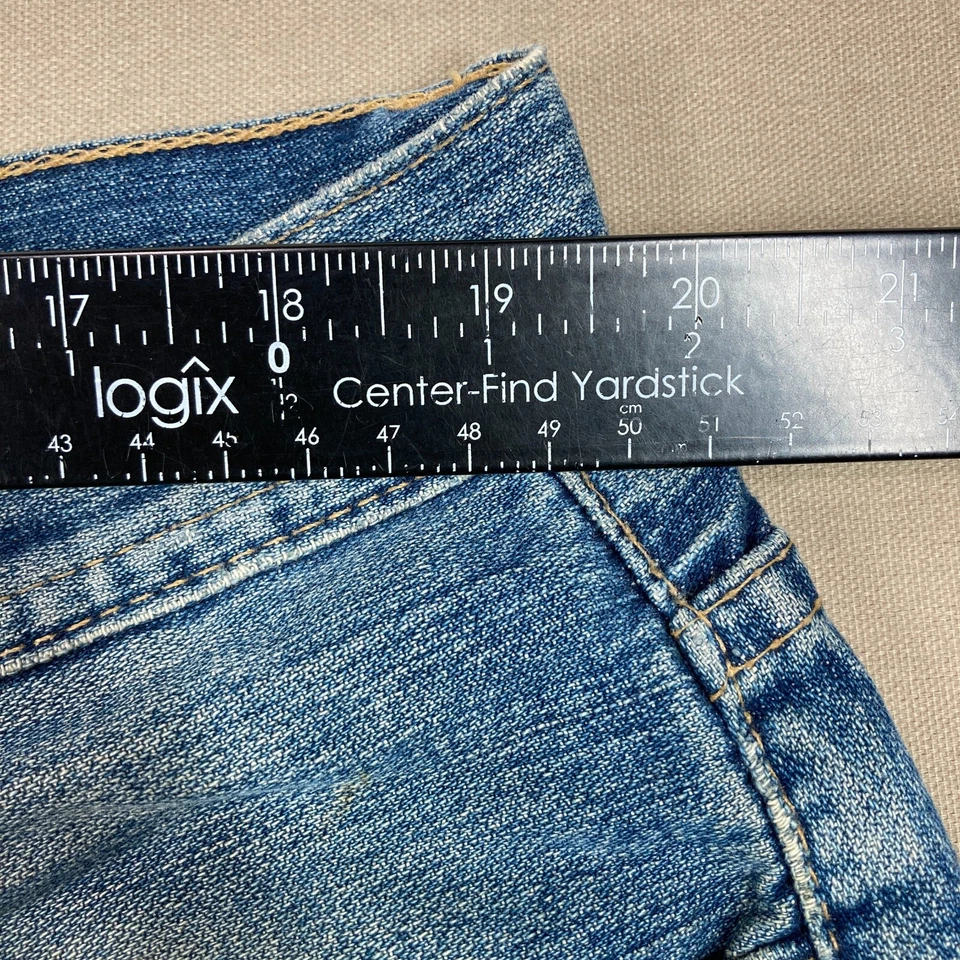 Pantalones de mezclilla BKE Marshall con hebilla para hombre talla 38 largos desgastados holgados años 90 anchos Foto 4 de 4