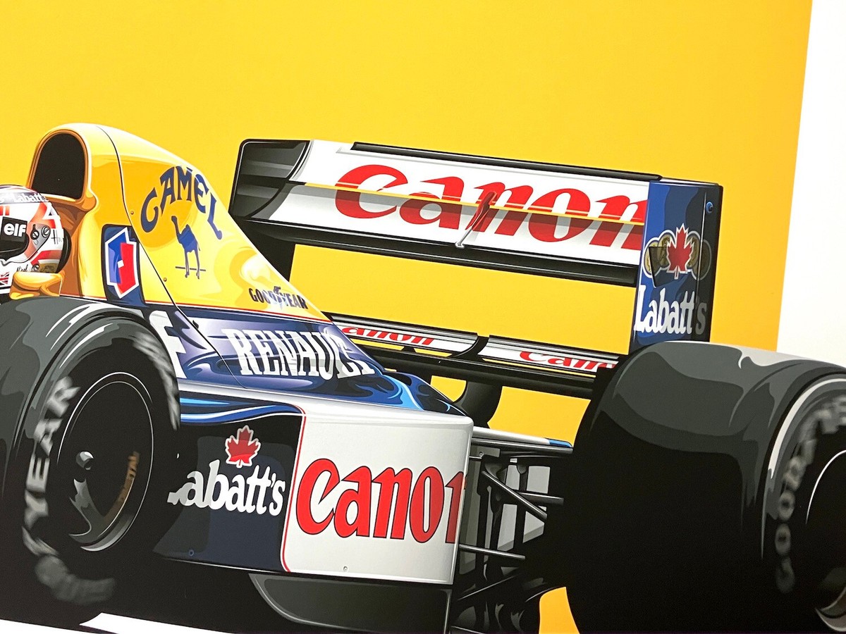 Nigel Mansell signed Williams FW14B by Oliver Maclean | eBay