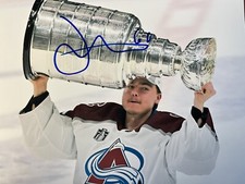 JUSTUS ANNUNEN SIGNED COLORADO AVALANCHE AUTOGRAPHED STANLEY CUP 8X10 PHOTO COA