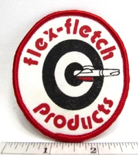Vintage Flex-Fletch Products Jacket Patch Archery Vanes St Paul Minnesota Red