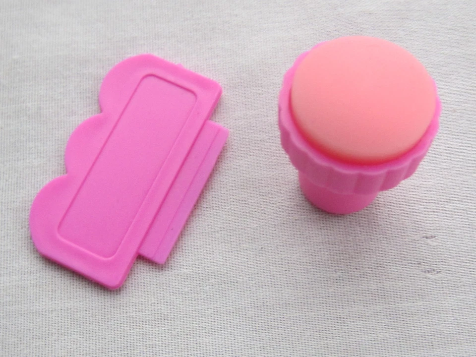 Kit de herramientas de estampado de manicura raspador de placa de imagen de arte en uñas para mujeres de 2 piezas Foto 2 de 4