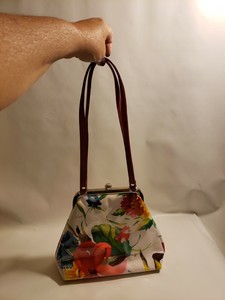 red interior purse