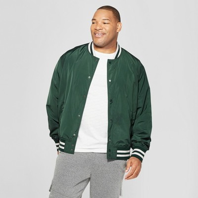 green varsity bomber jacket