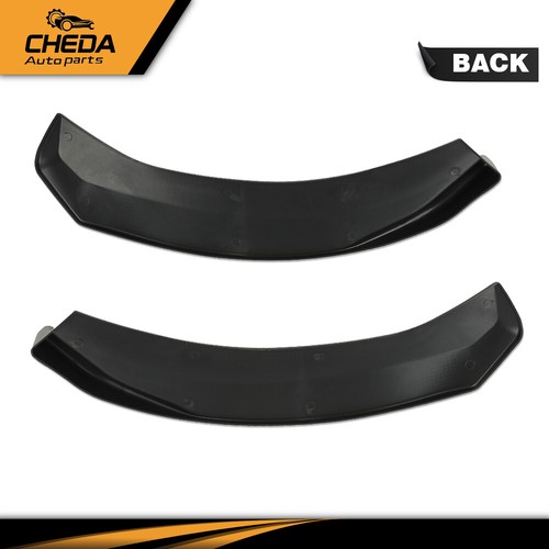 2PCS Universal Winglet Type Front Bumper Lip Spoiler Splitter Diffuser Black - Foto 3 di 12