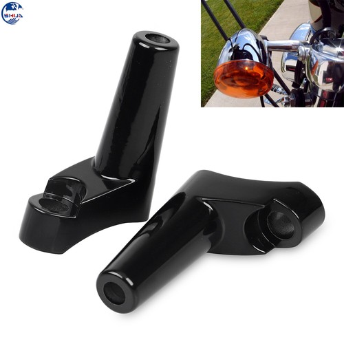 Front Turn Signal Relocation Mount Kit For Harley FXD FXDL FXDB Iron 883 XL883N - Foto 7 di 21