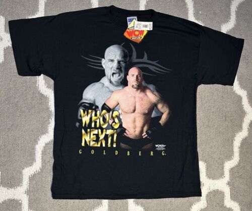 Vintage Wrestling shirt WCW Goldberg Who’s Next WWE XL T Shirt NWT 1998