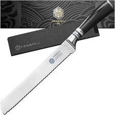 Kessaku 8" Serrated Bread Knife - Ronin Series - High Carbon Stainless Steel