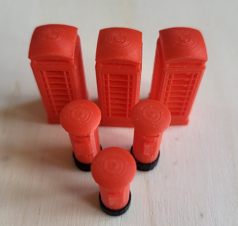 OO Gauge Telephone Box & Post Box 3 of each eBay