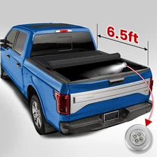 6.5FT Soft Roll Up Tonneau Cover Truck Bed w/Lamp For Ford F150 Heritage 97-04