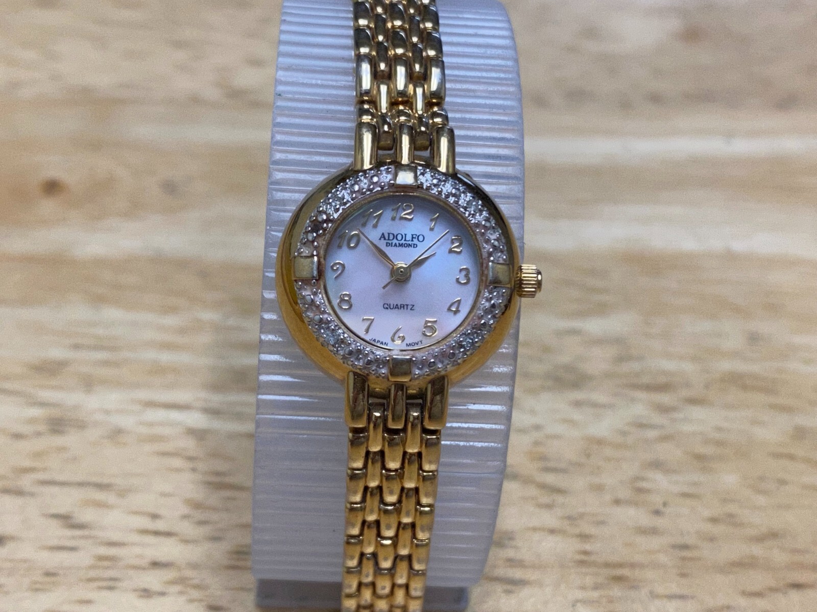 Vintage Adolfo Adolfo Diamond Quartz Watch Reloj Adolfo Quartz
