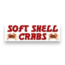 SOFT SHELL CRABS Vinyl Banner with Optional Sizes (Made in the USA)