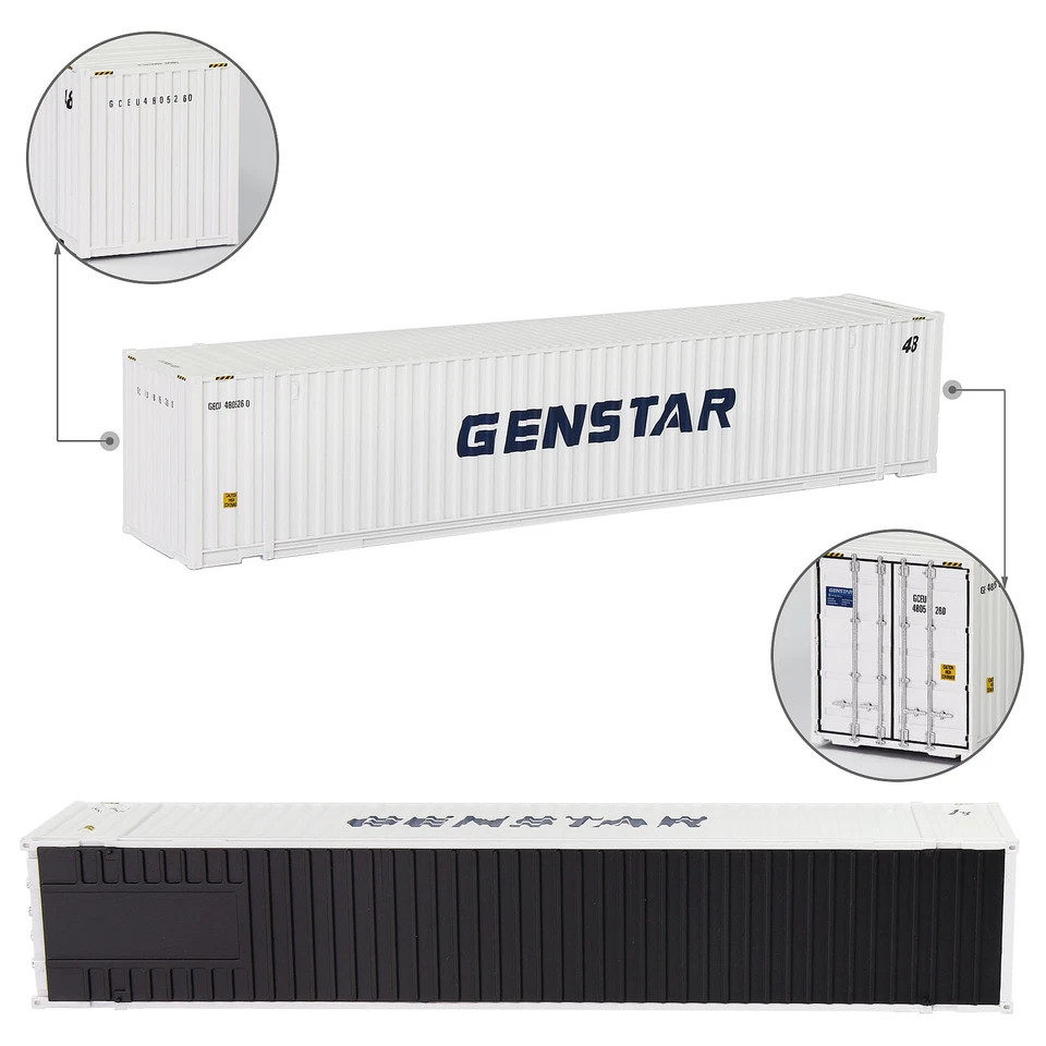 1pc/3pcs HO Scale 48ft Shipping Container 1:87 48“ Container Railway Wagon Box - Image 3 of 4