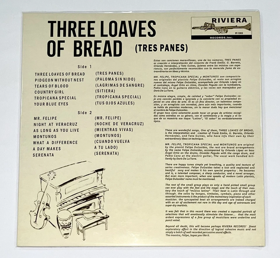 Felipe Dulzaides And His Combo - 3 Loaves Of Bread (tres Panes) - Montuno RE - Image 2 of 4