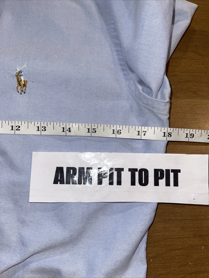 Ralph Lauren Shirt Girls 4 Light Blue Slim Fit Button Down Preppy Flesh Pony - Image 4 of 4