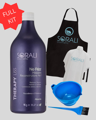 Sorali Therapy Single Step Brazilian Keratin + Apron + Cut Cover + Mixer + Brush