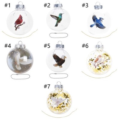 Collectible Nature Bird Memorial Christmas Ball For Holiday Tree Decoration