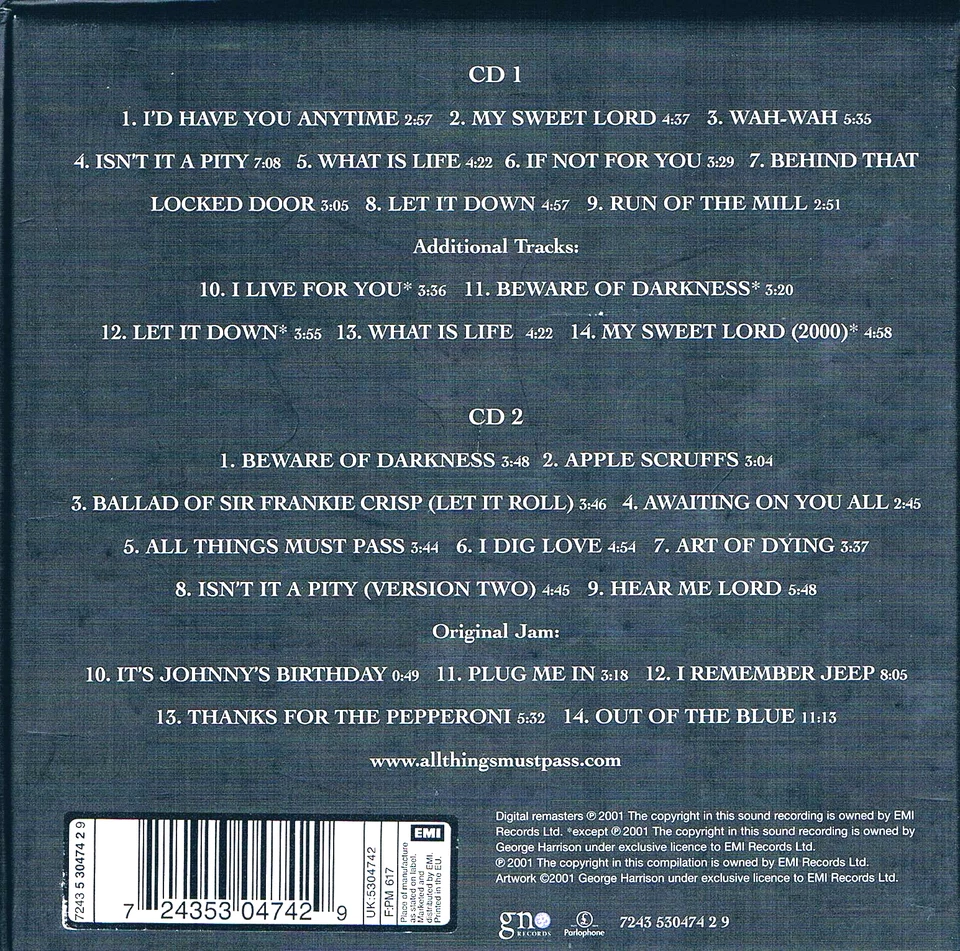 George Harrison All Things Must Pass - 2CD Box mit Booklet - Bild 2 von 2