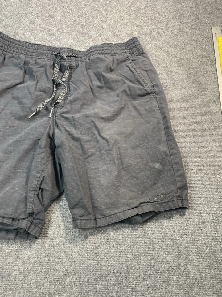 Pantalones Cortos Vans Para Hombre XL Negros Cintura Elástica Cordón Bolsillos Playa Foto 3 de 4