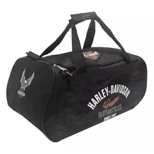 Harley-Davidson Bar & Shield Black Orange Duffel Sports Gym Bag 99418