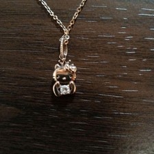Near Mint Hello kitty 45th anniversary silver 925 Kawaii gold color Necklace