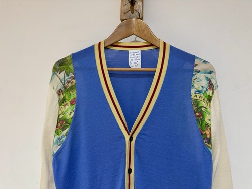 Dsquared2 Runway Sample Piece 2018 Summer Hawaiian 100% Merino Wool Cardigan M - Picture 2 of 7