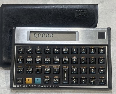 Vintage Hewlett Packard HP 11C Programmable Scientific Calculator Case WORKING