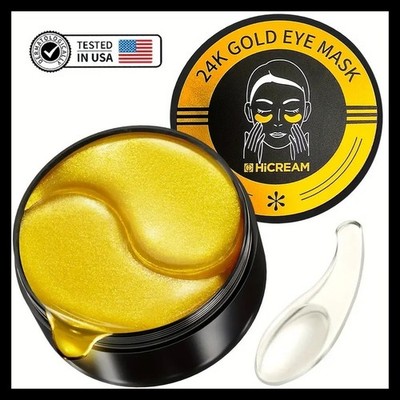 NEW 24K Gold under Eye Patches, 60 Pcs Eye Masks for Dark Circles Puffiness
