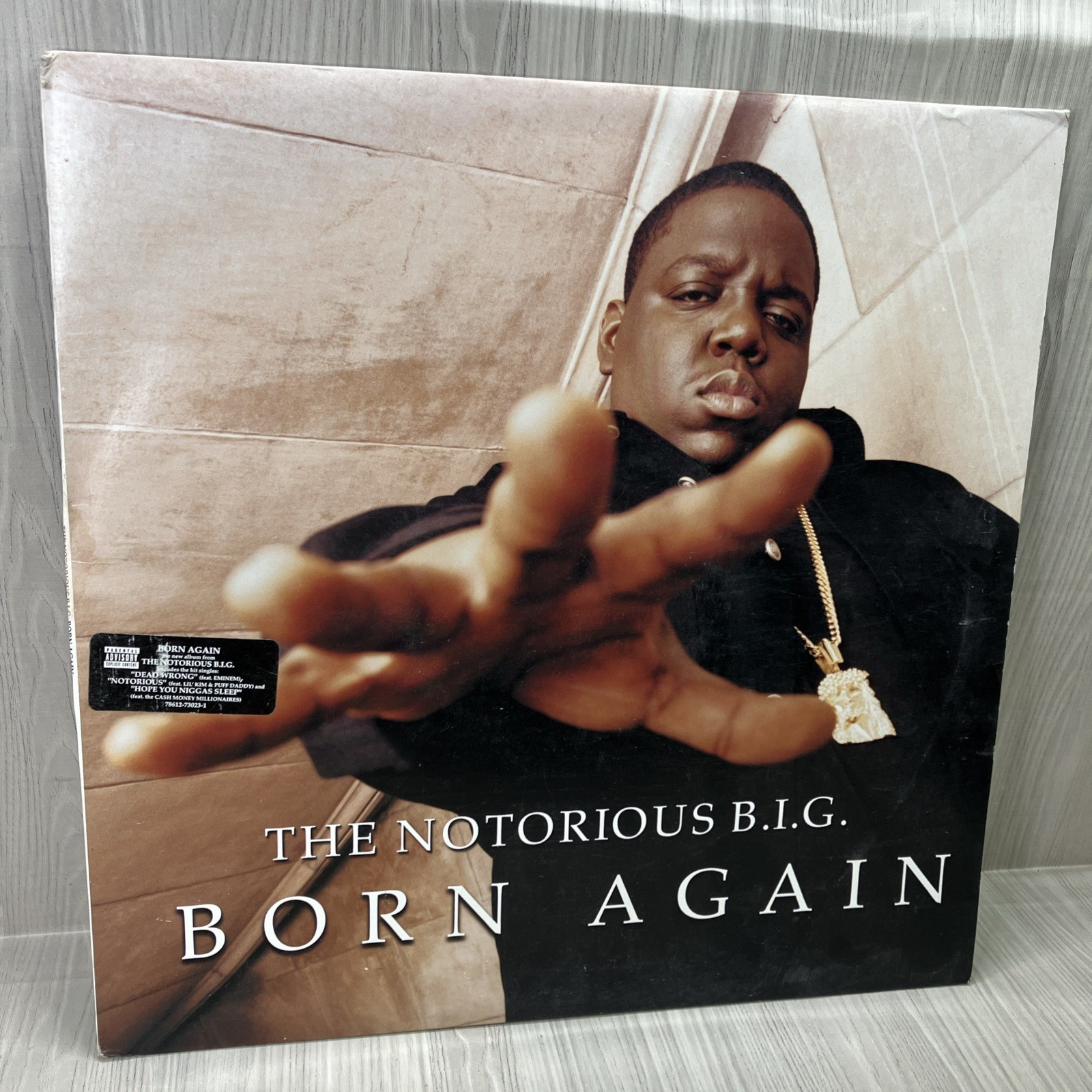 The Notorious B.I.G. Born Again COVER ONLY !!  LP Bad Boy Records Rap Hip-Hop