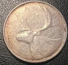 1961 Canada 25 Cents .800 Silver Coin