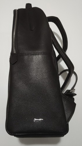 Paul Costello Vinny Genuine Leather Backpack Black - Picture 8 of 11
