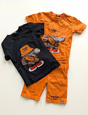Fendi Kids 3-Piece Set- 2 T-Shirts  Shorts -Size 128/134 8Y 