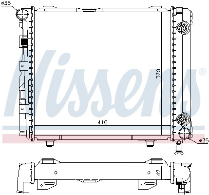 KÜHLER MOTORKÜHLUNG 62650 FÜR MERCEDES-BENZ 124/T-Model M 102.982 2.3L 4cyl 124 - Bild 6 von 12