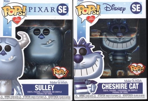 DR L11 Funko POP With Purpose Make-A-Wish LOT Pixar Sully + Disney Cheshire Cat