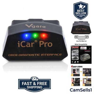 iCar Pro Bluetooth 4.0 BLE Fault Code Reader OBDII Code Scanner Car Check Eng...
