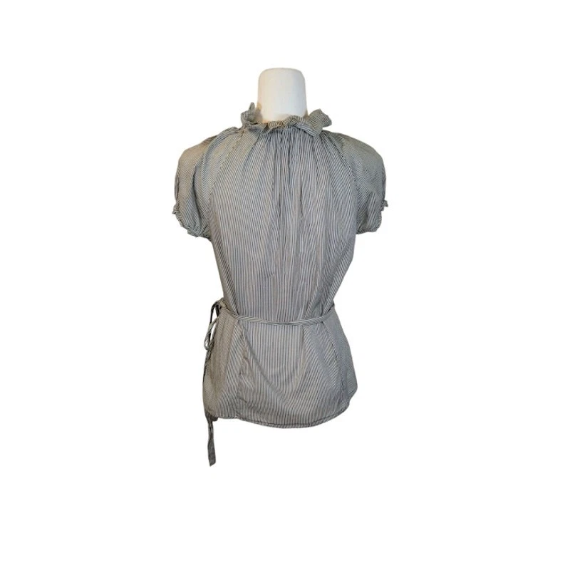 Top envolvente The Limited de colección para mujer talla grande gris semi transparente coqueta preppy elegante Foto 2 de 4
