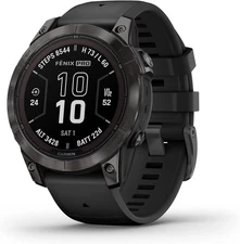 Garmin fenix 7 Pro Sapphire Solar Gray DLC Titanium with Black Band 010-02777-10