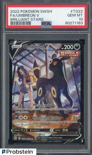 2022 Pokemon SWSH Brilliant Stars #TG22 FA/Umbreon V PSA 10 GEM MINT