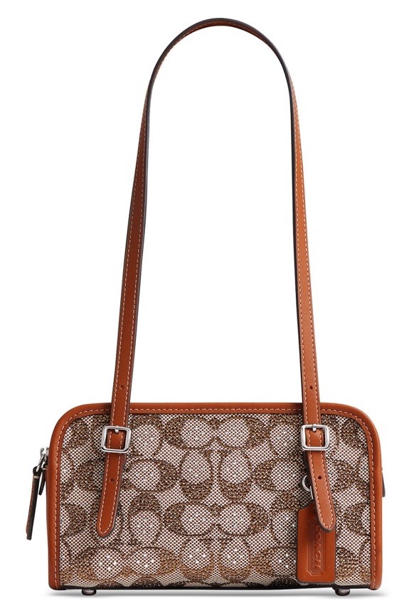 ❤️Coach Crystals Swing Zip 20 silver/burnish Shoulder Bag | eBay