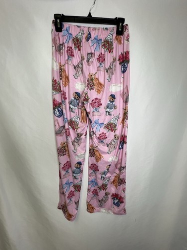Alma Sleepwear LS shirt and pants NWT floral/animal print pink sz M - Picture 6 of 6