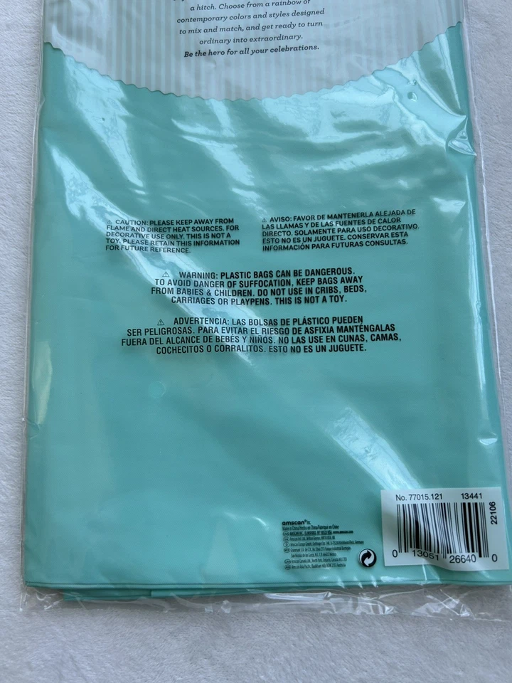 54" x 108" Tablecloth Rectangle BUY TWO GET ONE FREE!!!(baby Blue) - Image 3 of 4